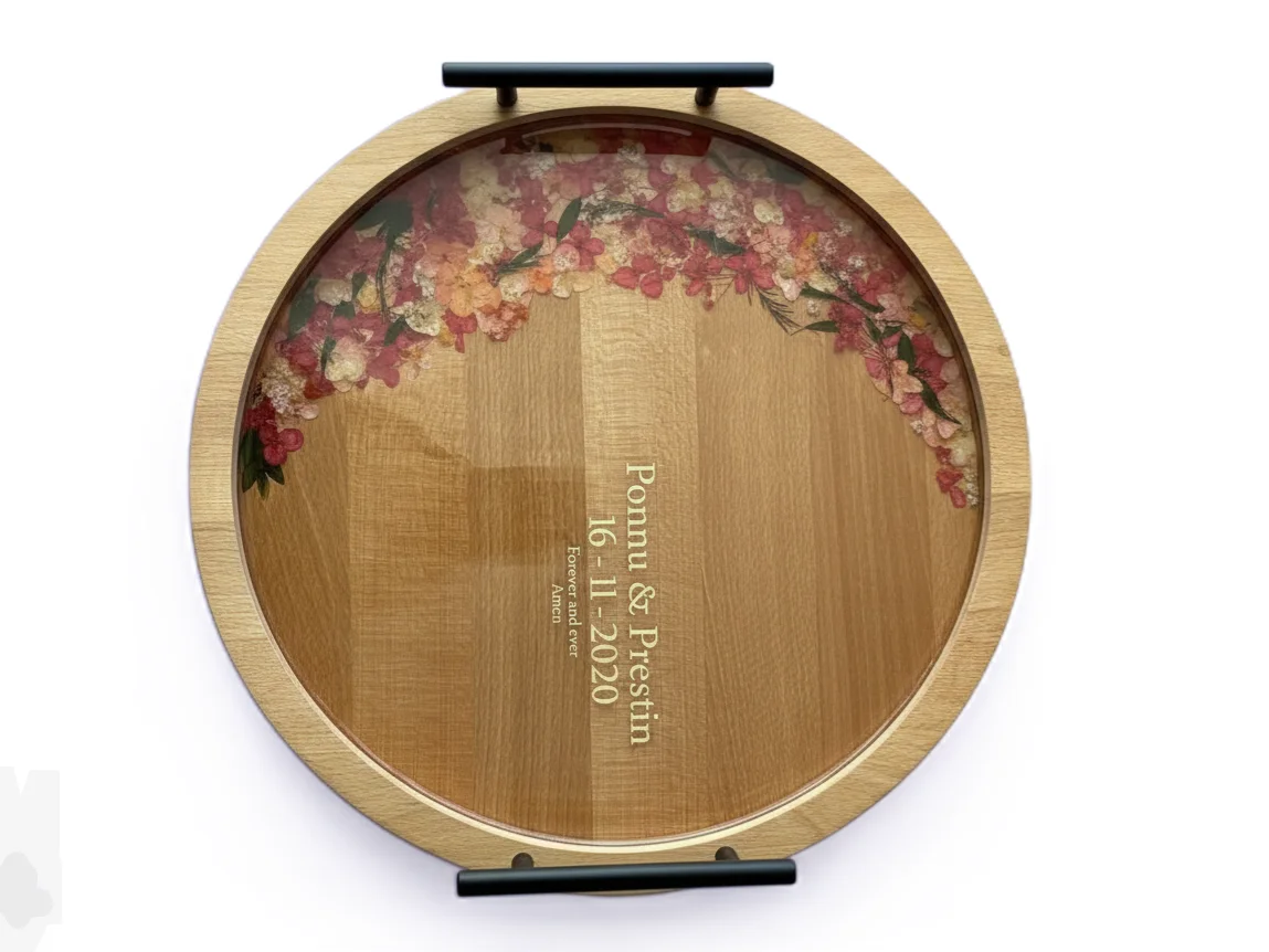 wooden epoxy tray