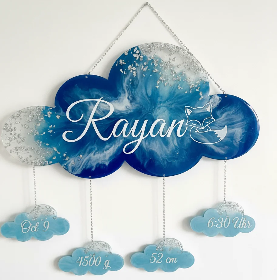 customized clouds hanging for baby
